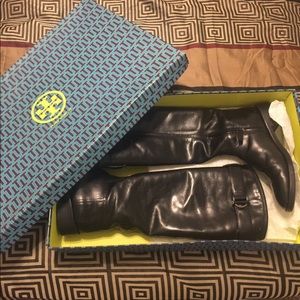 Tory Burch black riding boots